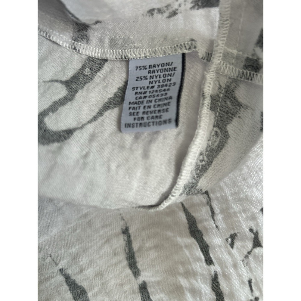 Habitat Cowl Neck Asymmetric Pullover Top XL Black White Lagenlook Avant Garde - Picture 7 of 9